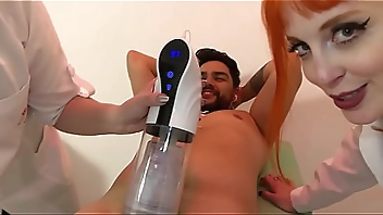 Mel Fire and Nara Neveu control Hex's orgasm with XSpaceCup XS17 masturbator